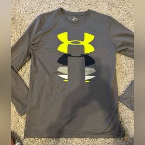 Under Armour Charcoal Long Sleeve with White Logo